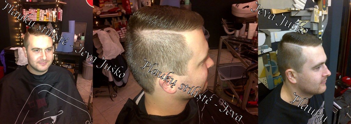 Men hair cutting by Hair stylist Ieva Jusko. Kaunas city.